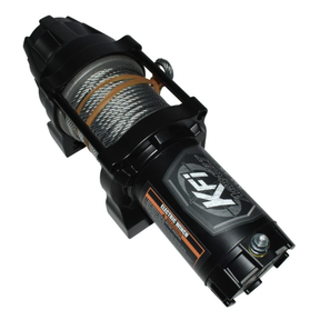KFI Assault Series 3500lb winch with steel cable for ATV/UTV SxS recovery, black housing