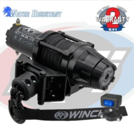 Assault Series 2500lb KFI winch with steel cable and rocker switch for ATV/UTV/SxS