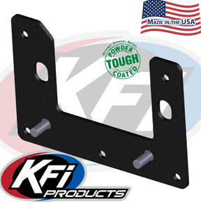 KFI Polaris ATV bumper conversion bracket, heavy-duty 3/16 in Grade 50 steel, black finish