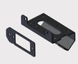 KFI winch mount (two-piece) for Can-Am Defender/Traxter 2016–2025, 3/16 in steel, black powder coat; hardware included