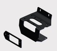 KFI winch mount for Honda Pioneer 1000/1000-5 (2016–2024), black steel two-piece bracket set with mounting plate