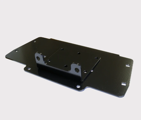 KFI winch mount plate for Kubota RTV400/RTV500, black metal, heavy-duty.