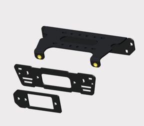 KFI winch mount kit for Polaris Ranger Diesel 4x4 UTV; black steel, set of 3 mounting brackets