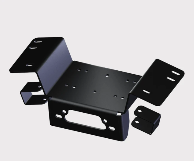 KFI winch mount for Honda Pioneer 700/700-4, steel, black powder-coated, easy-fit.