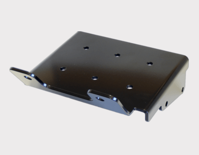 KFI winch mount for Suzuki King Quad 400 LTF, powder-coated black, heavy-duty ATV frame part