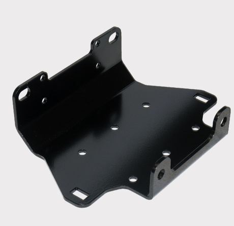 KFI winch mount bracket, black USA-made quarter-inch steel, for Yamaha YFM 550/700 Grizzly ATV (2007–2014)
