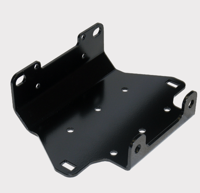 KFI winch mount bracket, black USA-made quarter-inch steel, for Yamaha YFM 550/700 Grizzly ATV (2007–2014)