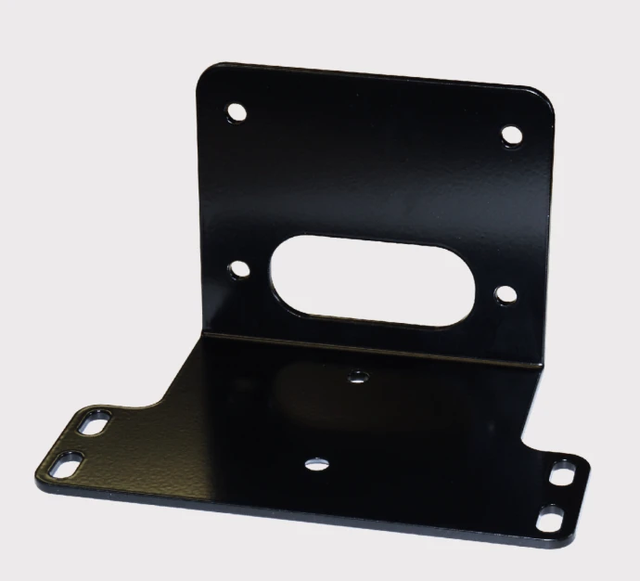 Winch mount for Kawasaki Mule 600/610, KFI, steel, powder-coated black