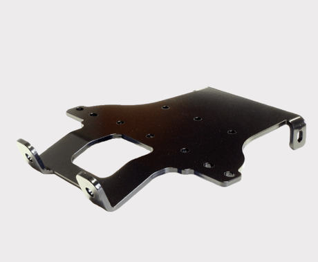 KFI winch mount plate for Honda ATV TRX 650/680 Rincon, black powder-coated steel
