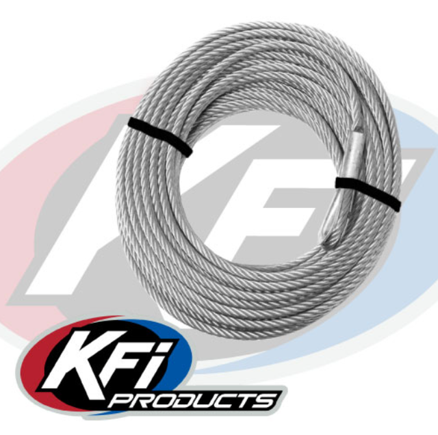 KFI winch cable coil, galvanized aircraft steel for ATV 4000-5000 lb winches