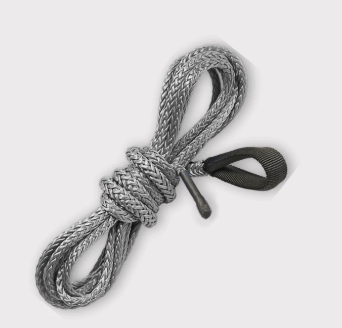 KFI synthetic winch cable, 15/64 in x 38 ft, Dyneema braided with eye guard for 4000-5000 lb winches