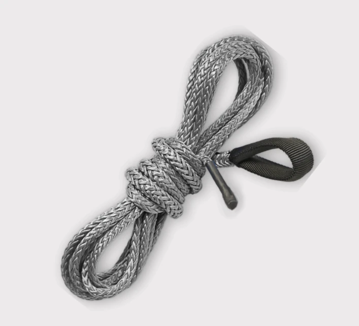 Winch cable by KFI, 3/16 in x 50 ft braided gray synthetic rope for ATVs up to 3500 lb