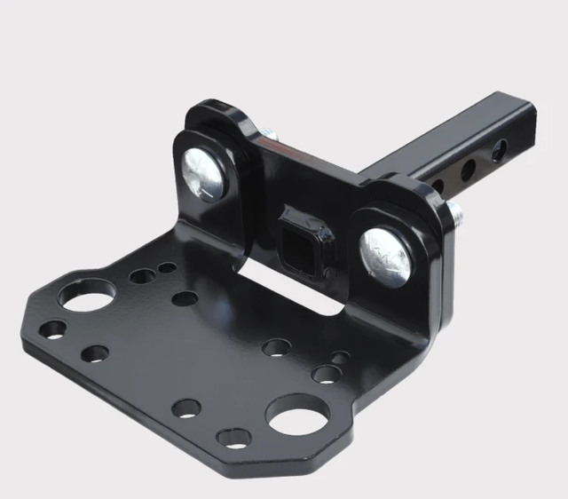 Tiger Tail 1.25in adjustable tow bar mount, black metal for ATV/UTV by KFI