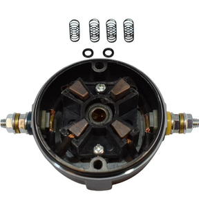 KFI Winch Motor End Cap Stealth A Series for 2000/2500/3000 lb winches; black housing, copper windings, springs