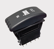 KFI dash rocker switch kit, black universal 12V winch switch for ATVs/UTVs with IN/OUT labels