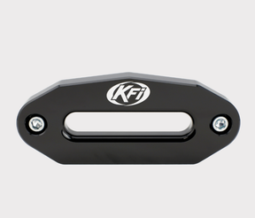 KFI aluminium hawse fairlead for ATV, black, 4.875 in bolt pattern, compatible with 2500-5000 lb winches