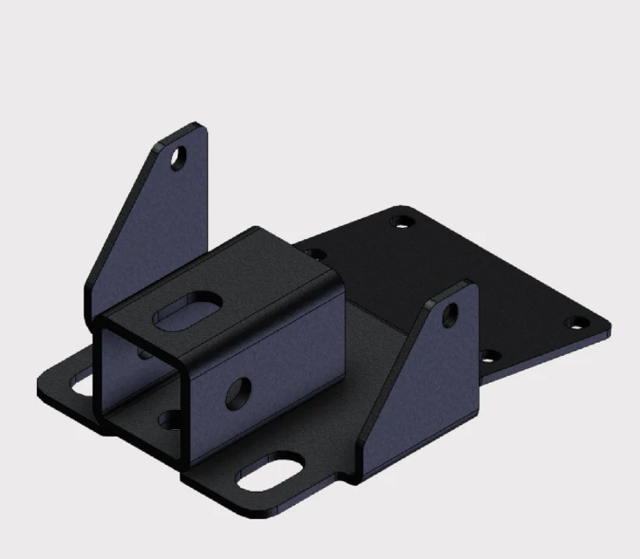 KFI rear 2-inch receiver hitch for Kawasaki Mule SX/Mule 610 with bead-blasted finish