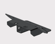 KFI Polaris Ranger front 2-inch receiver hitch; front-mount UTV tow bar, powder-coated bead-blasted finish