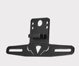 Aluminium LED license plate holder for ATV/UTV by ATV City, black, road-legal UK fitment