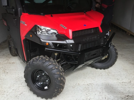 Road Legal Kit for Polaris Ranger Crew Full Size 2014 Onwards — red Polaris UTV front view