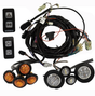 Quadtech Road Legal Kit for Can-Am Traxter 2020–2022; wiring harness with dual switches and amber/clear LED light bars