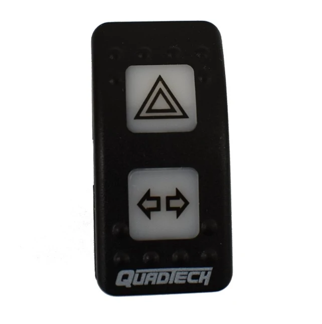 Road Legal Kit switch panel for Can-Am Traxter 2020-2022 by Quadtech UK with two white square buttons
