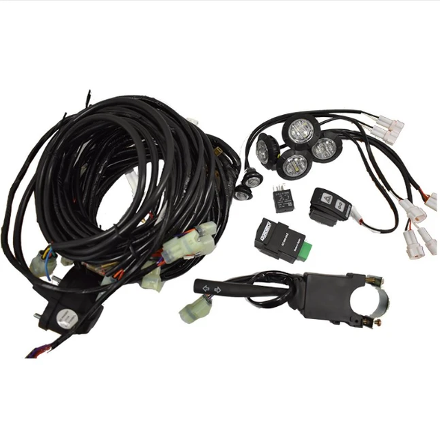 Road Legal Conversion Kit for Kawasaki Mule Pro MX (2019-2025) by Quadtech, black wiring harness for UK VOSA MSVA PLG