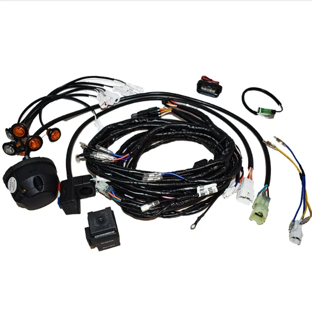 Road Legal Kit for Yamaha Grizzly 350/450 and Kodiak 700 by Quadtech, black wiring harness, UK road-use approved