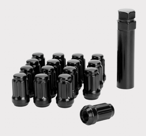 Valor 12x1.5 Lug Kit for ATV/UTV wheels, 4-lug, gloss black finish with valve stems