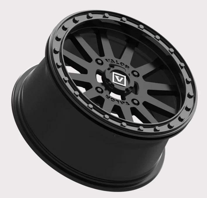 Valor V05 Beadlock Rim 15x7 ET35 Satin Black for Polaris ATV/UTV 4x156 bolt pattern