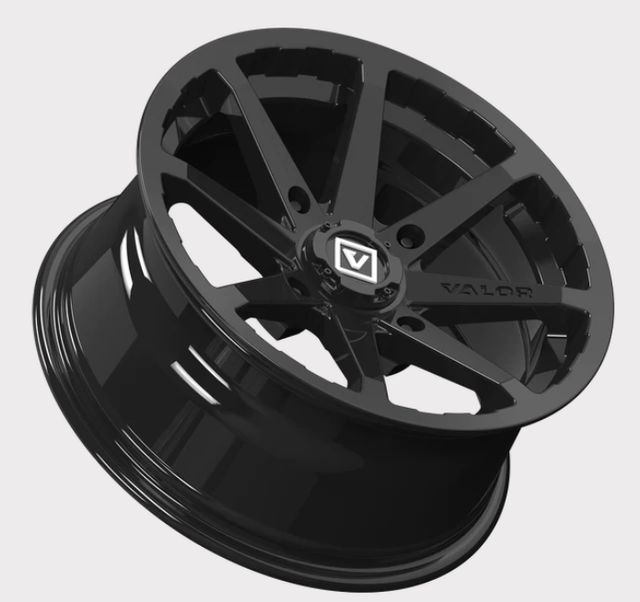 Valor V01 Rim, 15x7 Gloss Black Beadlock-Ready for Polaris ATV