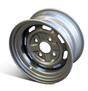 Rear wheel rim, silver steel, 12x7.5 in, 4/110 PCD, -21mm offset for Honda and Suzuki ATVs