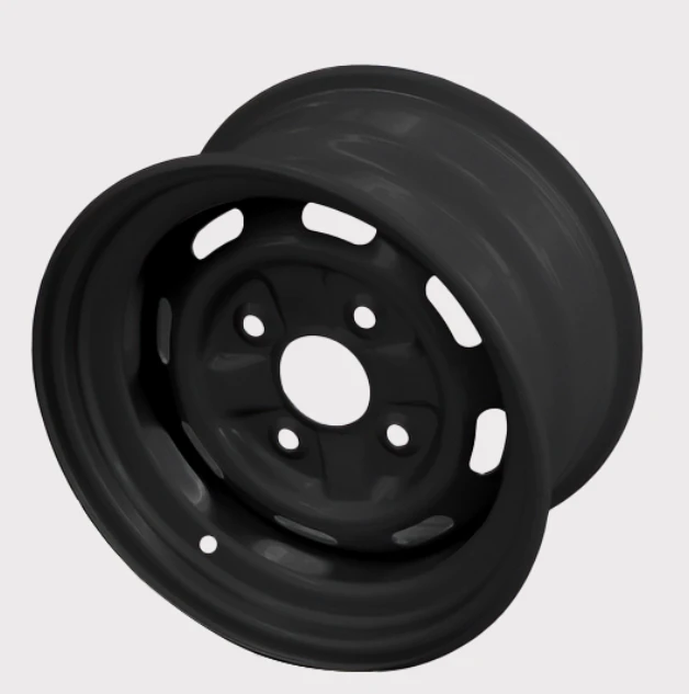 ATV City black steel wheel rim 12x6 4x110 PCD 15 offset for Honda TRX350 TRX420 TRX500 Grizz Yamaha ATV