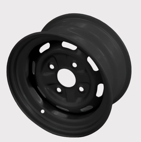 ATV City black steel wheel rim 12x6 4x110 PCD 15 offset for Honda TRX350 TRX420 TRX500 Grizz Yamaha ATV