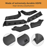Fender flare kit for Can Am Traxter HD8/HD9/HD10 (2016–2024), 6-piece black HDPE mud protection wheel arch extensions