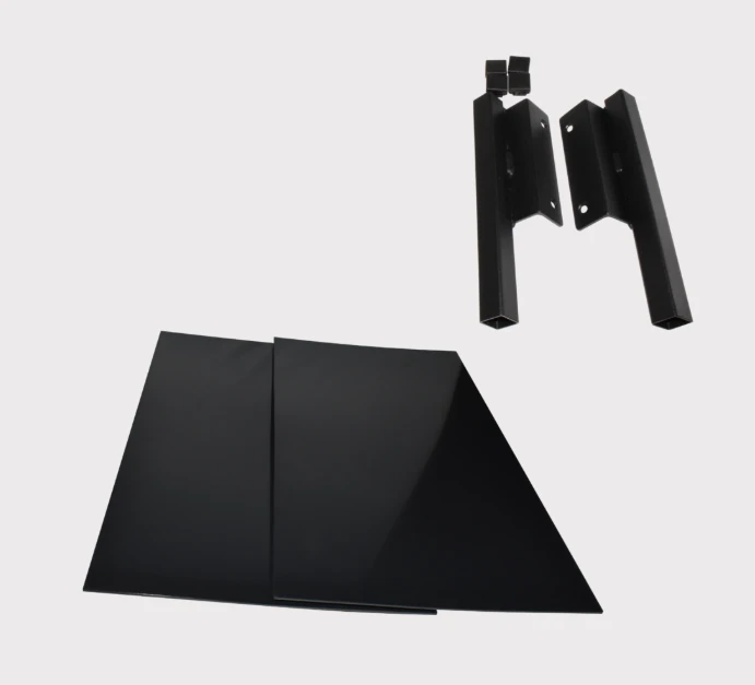 Mudflap kit for Polaris Ranger XP Diesel, black metal fender flares with mounting brackets