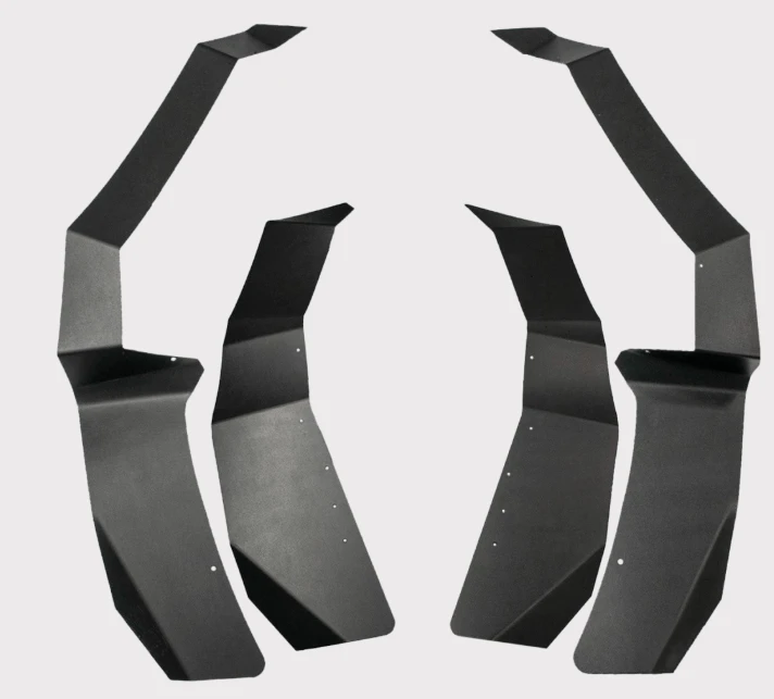 Set of four black front mudguard fender flares for Honda SXS 520 Pioneer ATV/UTV