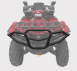 Front bumper kit by DGT Agri for Yamaha Grizzly 700 and Kodiak 700, steel CNC-bent, black