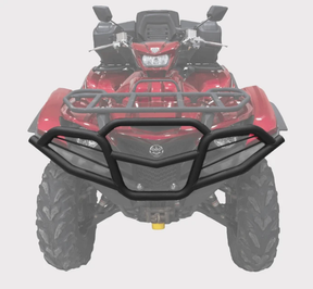 Front bumper kit by DGT Agri for Yamaha Grizzly 700 and Kodiak 700, steel CNC-bent, black