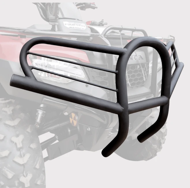 Hyper Front Bumper for Honda TRX420 FE/FM (2014-2025), Non-IRS, black powder-coated steel