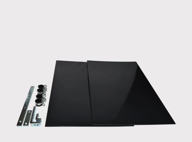 Mudflap kit by ATV City for ATVs with rear carrier rack; includes 2 black mudflaps and mounting hardware