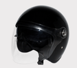 Hyper X-Large modular helmet, black, 61–62 cm, ECE 22-06 with clear visor
