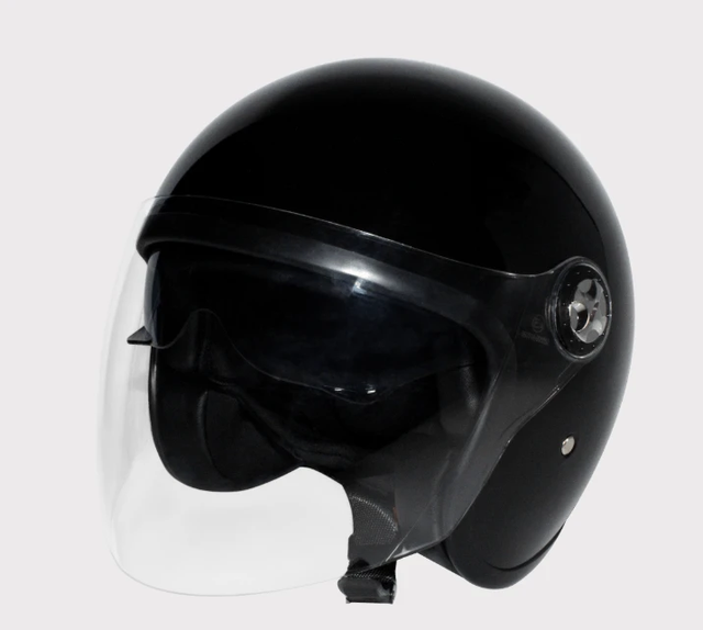 Hyper helmet, black, size 59-60 cm, clear face shield, ECE 22-06 motorcycle helmet