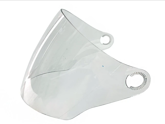 ARC A-202 visor replacement; clear polycarbonate helmet visor with mounting holes