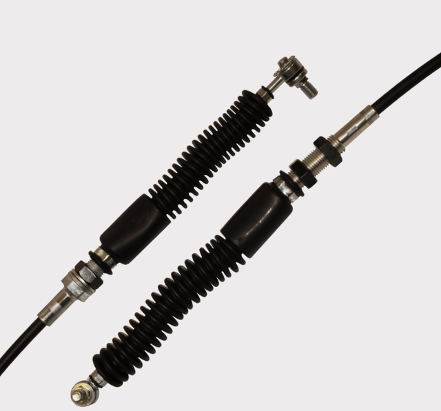 Shift cables (2) for Polaris Ranger XP1000 2019–2023; OEM gear selector cables with black accordion boots.