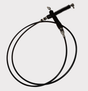 Shift Cable Base for Polaris Ranger 500/700/800 6x6, OEM 7081518, black cable with metal fittings