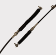 Polaris Ranger shift cable pair, OEM right-hand replacement, black with metal fittings