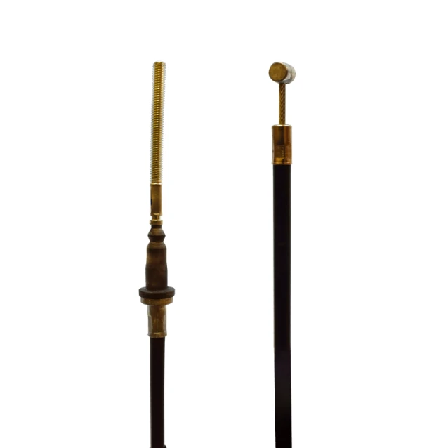 Rear hand brake cable for Yamaha Timberwolf YFB 1992–2000 ATV; black cable with brass fittings