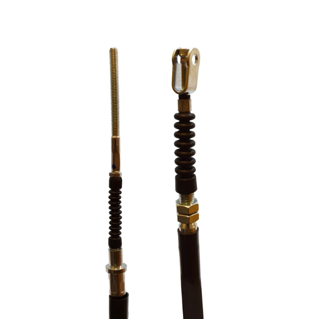 Foot brake cable set for Suzuki LTF400 Eiger and King Quad 400 ATVs, two cables, brass fittings, direct replacement