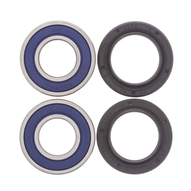 Hyper Wheel Bearing Kit for Honda Motorcycles all models 1990–2026; 4 bearings with blue and black seals for a precision fit